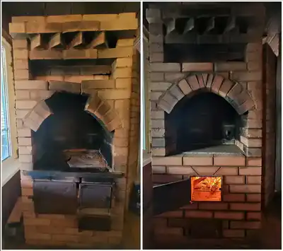 Ремонт печки с плитой: полный ремонт топки, замена плиты и замена дверок